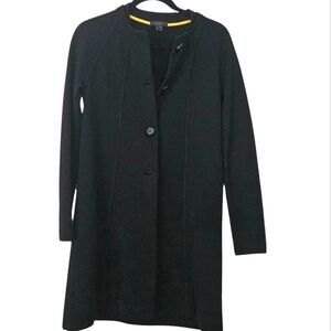 J. Crew Collection Black 100% Wool Long Button Front Blazer Size S